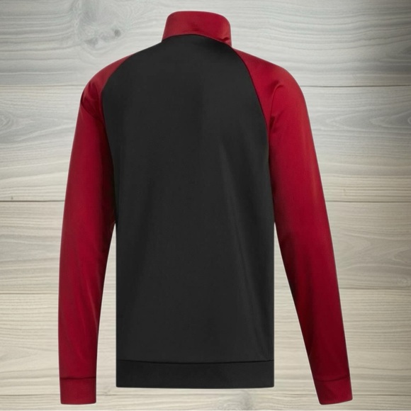 Adidas zip up Tricot Track Jacket Red n Black Size Small - Picture 3 of 6